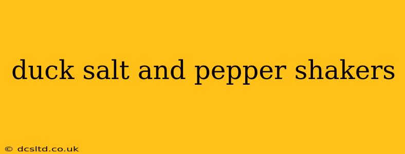 duck salt and pepper shakers
