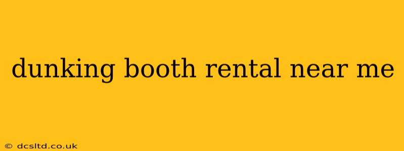 dunking booth rental near me