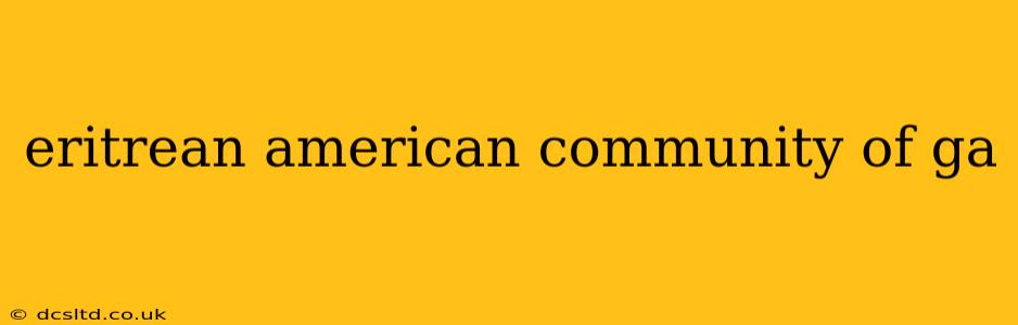 eritrean american community of ga