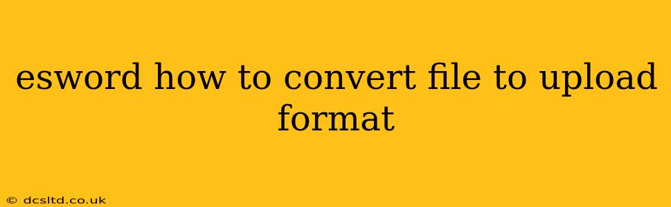 esword how to convert file to upload format