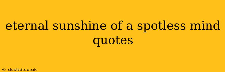 eternal sunshine of a spotless mind quotes