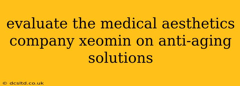 evaluate the medical aesthetics company xeomin on anti-aging solutions