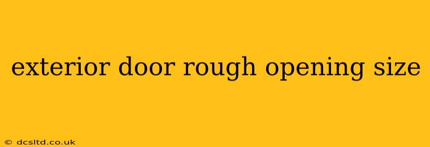 exterior door rough opening size