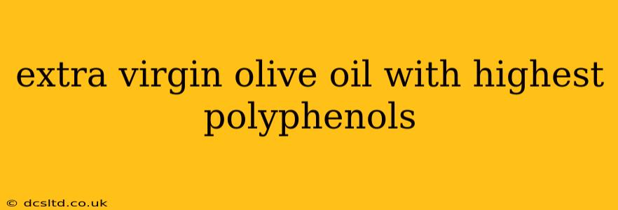 extra virgin olive oil with highest polyphenols