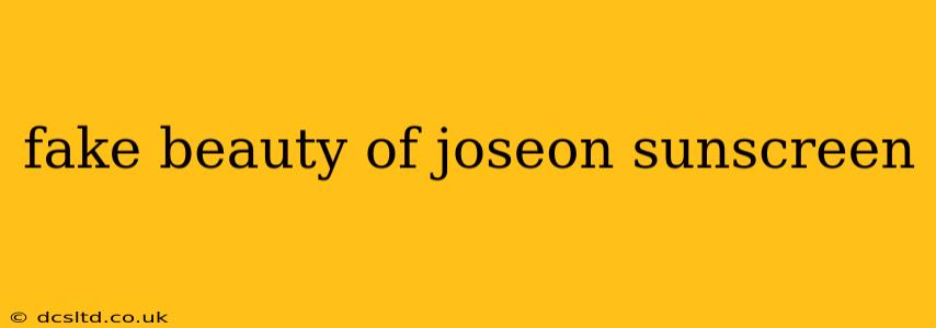 fake beauty of joseon sunscreen