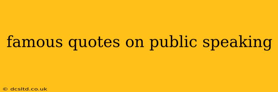 famous quotes on public speaking
