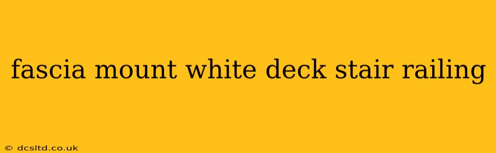 fascia mount white deck stair railing