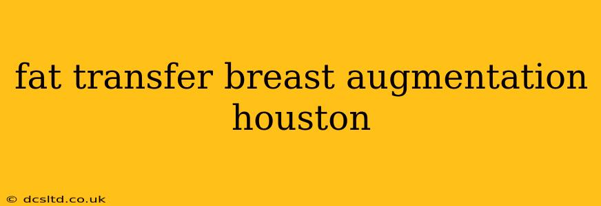 fat transfer breast augmentation houston