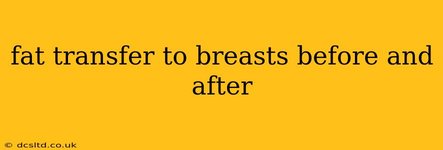 fat transfer to breasts before and after