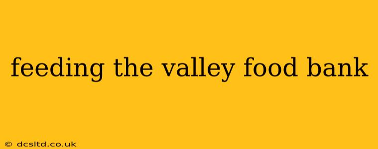 feeding the valley food bank
