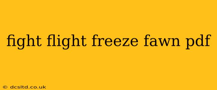fight flight freeze fawn pdf