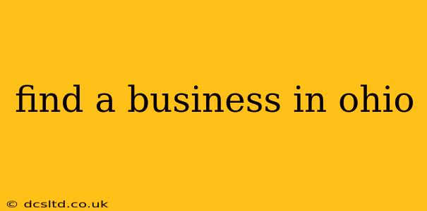 find a business in ohio