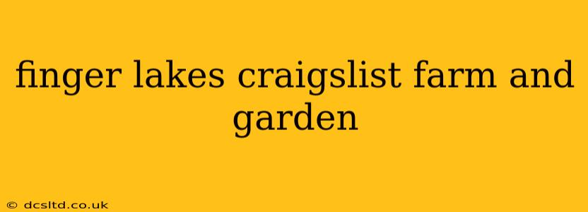 finger lakes craigslist farm and garden