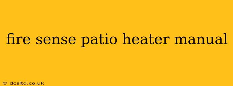 fire sense patio heater manual