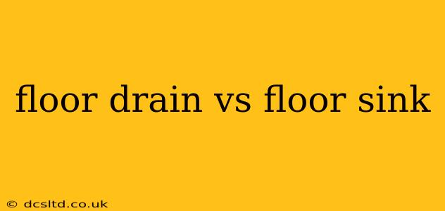 floor drain vs floor sink