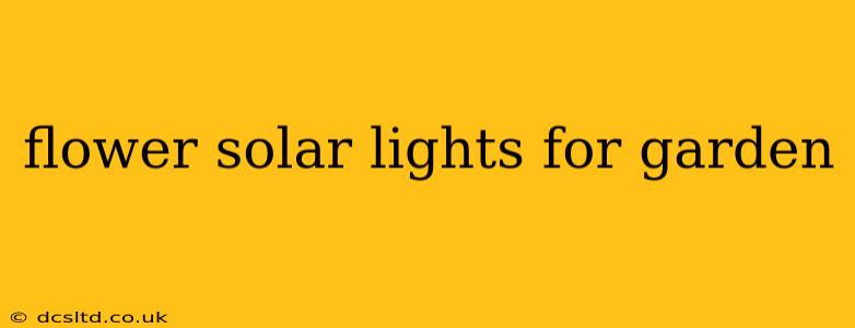 flower solar lights for garden
