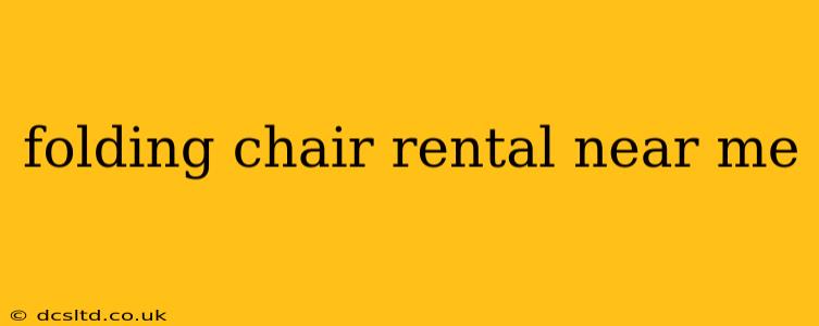 folding chair rental near me