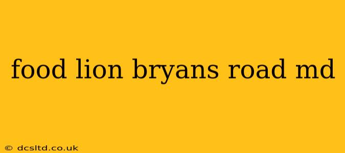 food lion bryans road md