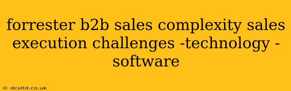 forrester b2b sales complexity sales execution challenges -technology -software