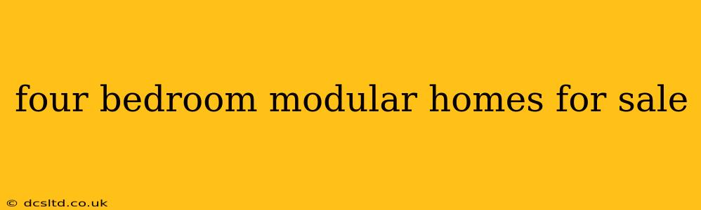 four bedroom modular homes for sale