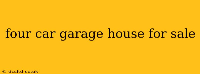 four car garage house for sale