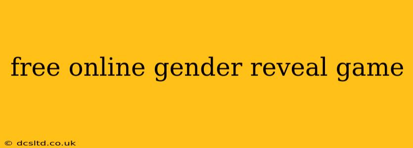 free online gender reveal game