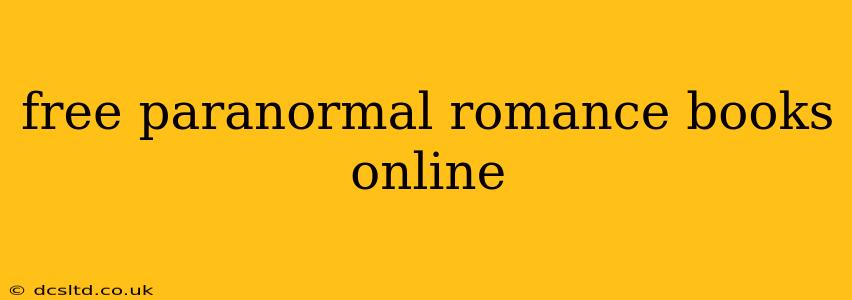 free paranormal romance books online