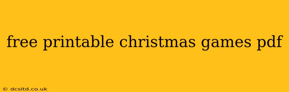 free printable christmas games pdf