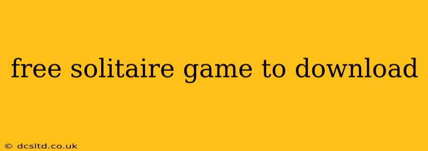 free solitaire game to download