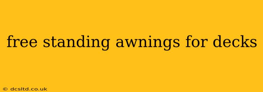 free standing awnings for decks