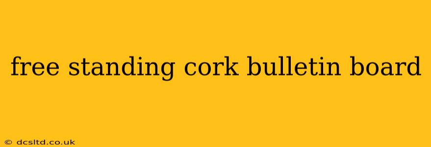 free standing cork bulletin board