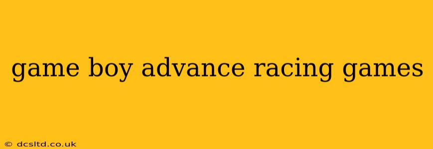 game boy advance racing games