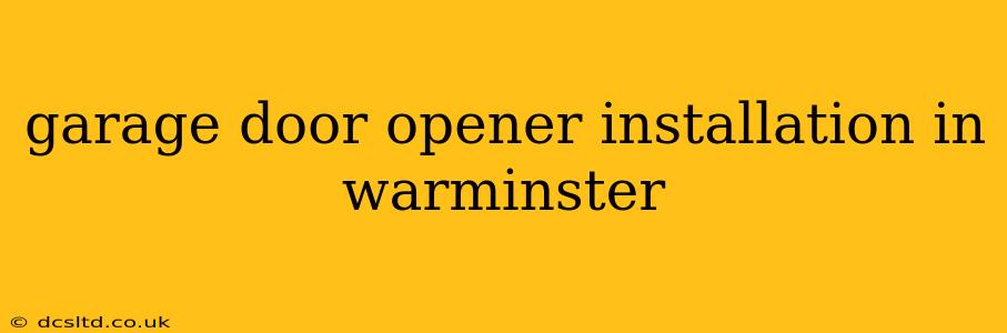 garage door opener installation in warminster