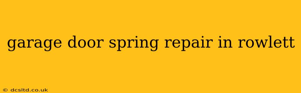 garage door spring repair in rowlett