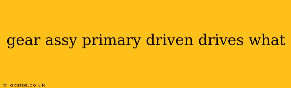 gear assy primary driven drives what