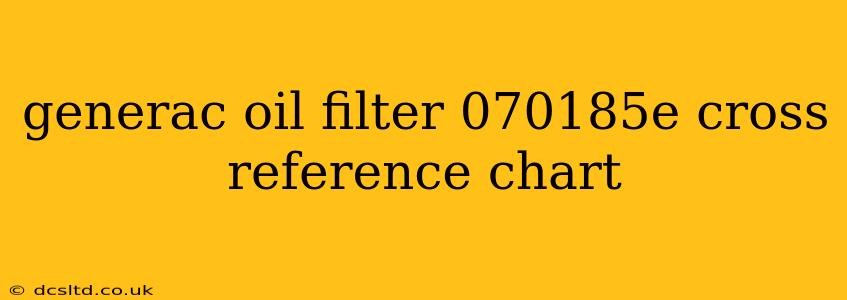 generac oil filter 070185e cross reference chart
