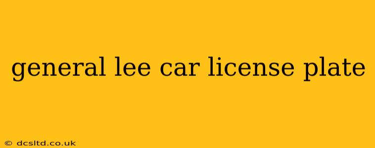 general lee car license plate