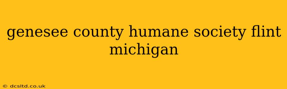 genesee county humane society flint michigan