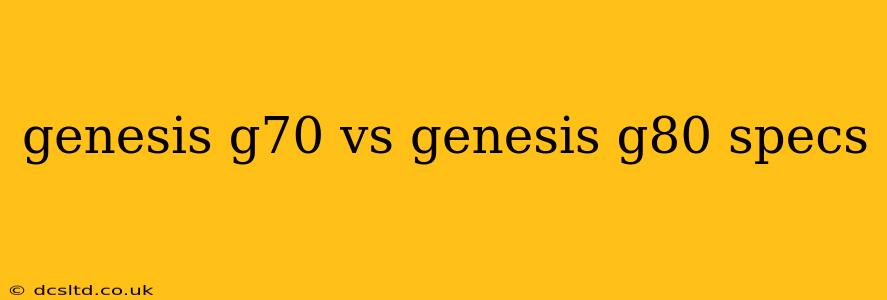 genesis g70 vs genesis g80 specs
