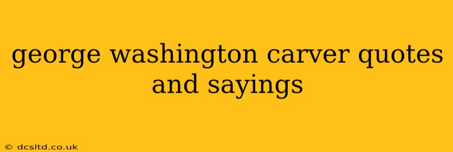 george washington carver quotes and sayings