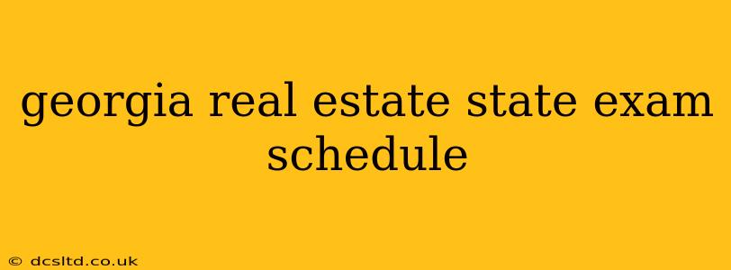 georgia real estate state exam schedule