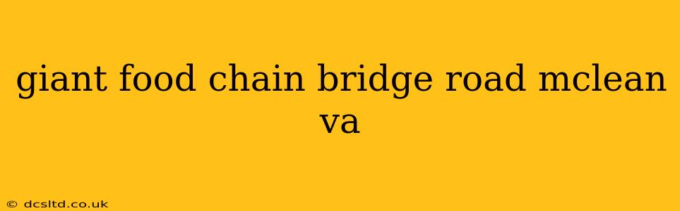 giant food chain bridge road mclean va