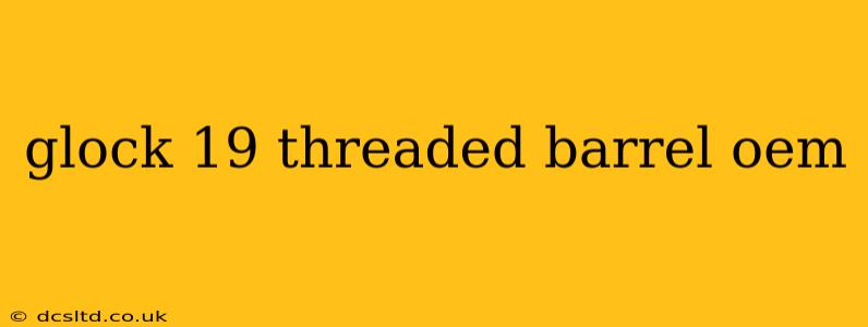 glock 19 threaded barrel oem