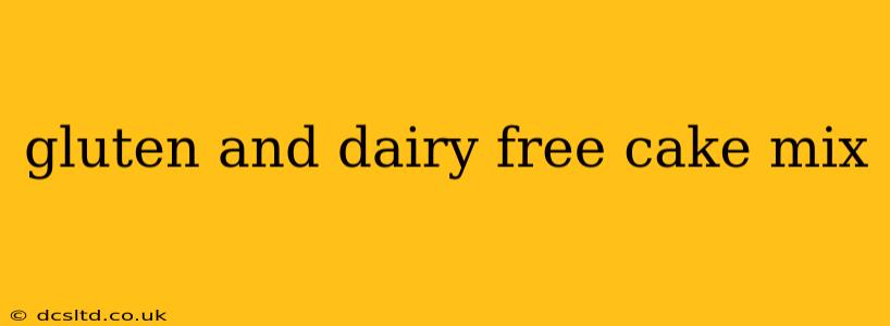 gluten and dairy free cake mix