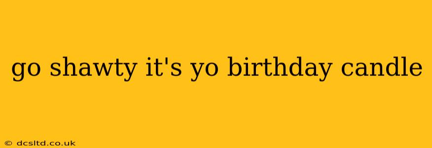 go shawty it's yo birthday candle