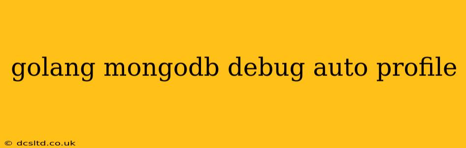golang mongodb debug auto profile