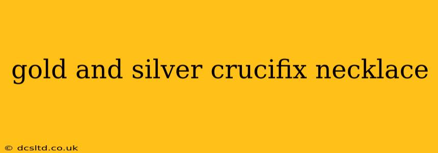 gold and silver crucifix necklace