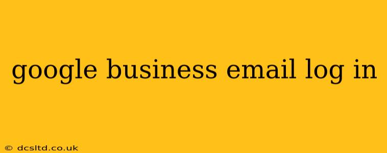 google business email log in