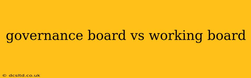 governance board vs working board