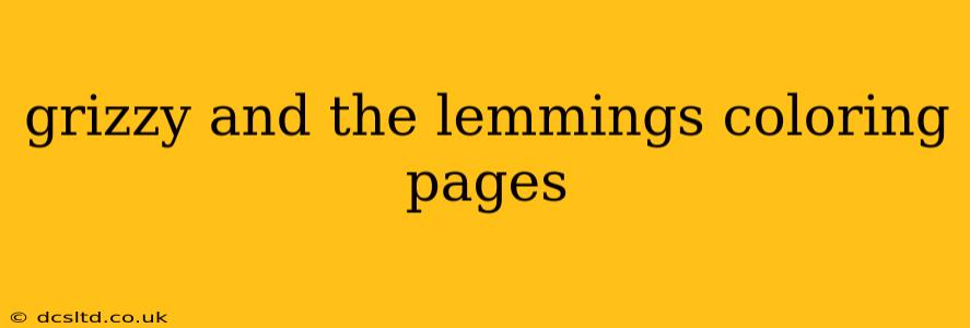 grizzy and the lemmings coloring pages